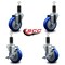 Service Caster 4'' Blue Poly Wheel Swivel 1-1/4'' Expanding Stem Caster Set 2 Brakes, 4PK SCC-EX20S414-PPUB-BLUE-2-TLB-2-114 - alternate 4